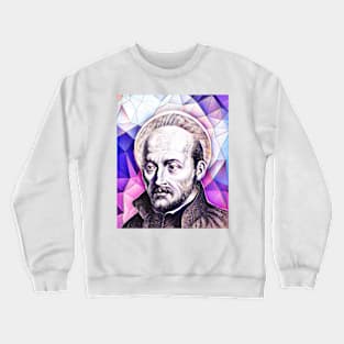 Ignatius of Loyola Pink Portrait | Ignatius of Loyola Artwork 8 Crewneck Sweatshirt